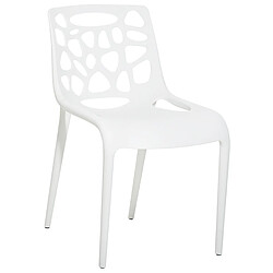 Acheter Beliani Chaise de salle à manger MORGAN Matière synthétique Blanc