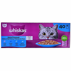 Collation pour Chat Whiskas 40 x 85 g Saumon Thon