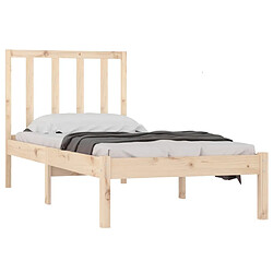 Avis Maison Chic Lit adulte - Lit simple Cadre de lit,Structure du lit Contemporain Bois de pin massif 100x200 cm -MN56457