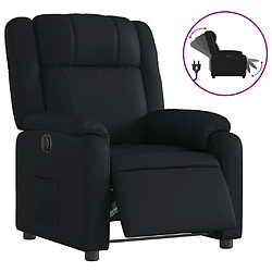 vidaXL Fauteuil inclinable électrique Noir Similicuir