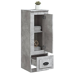 Avis vidaXL Buffet haut gris béton 36x35,5x103,5 cm bois d'ingénierie