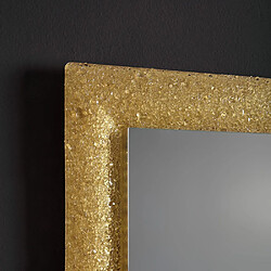 Kiamami Valentina MIROIR AVEC CADRE EN VERRE COULÉ AVEC GRAIN D'OR RÉVERSIBLE 90X62