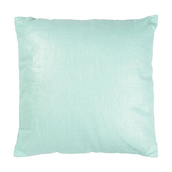 Thedecofactory COMETE OLD - Coussin en coton, lin et lurex aux reflets irisés bleu pastel 40x40