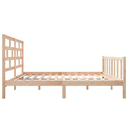 Acheter vidaXL Cadre de lit sans matelas bois massif 140x200 cm