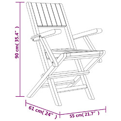 vidaXL Ensemble à manger de jardin 5 pcs Bois de teck massif pas cher