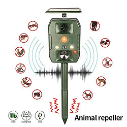 Répulsif à Ultrasons Solaire Anti-nuisible pour chiens et chats, tueur d'insectes, de cafards, de moustiques, d'oiseaux, mouches