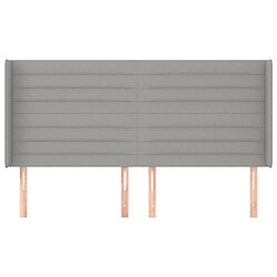 Avis Maison Chic Tête de lit scandinave avec oreilles,meuble de chambre Gris clair 183x16x118/128 cm Tissu -MN60801