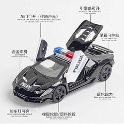 Universal 1/32 alliage moule coulée LP770 4 police modèle supercar sonore pull back sports car jouet enfant enfant