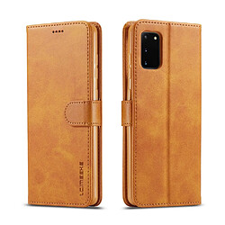 Etui en PU avec support marron pour votre Samsung Galaxy A41 (Global Version)