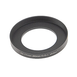 vhbw Bague d'adaptation de filtre Step-Up de 52 mm vers 77 mm compatible avec boîte mate (matte box) 80 mm O.D. - Adaptateur, aluminium, noir-mat