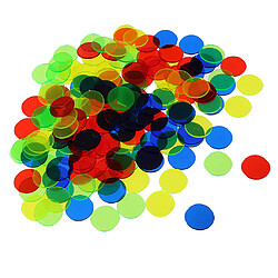 Avis 500pcs jetons de jeu de bingo professionnels comptant les jetons de bingo en plastique multicolore