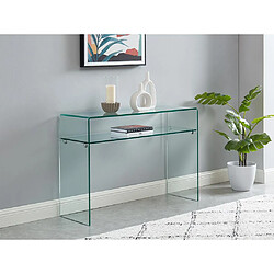 Vente-Unique Console - 1 niche - Verre trempé - Transparent - STILEOS