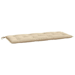 vidaXL Coussin de banc de jardin beige 120x50x7 cm tissu oxford