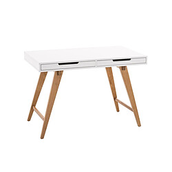 Decoshop26 Bureau table ordinateur style scandinave avec tiroirs 110 cm de longueur BUR10199