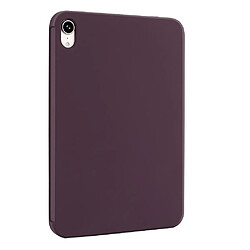 Coque en silicone anti-rayures avec porte-stylo violet foncé pour votre iPad mini (2021)