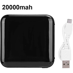 SANAG Mini Batterie Externe En Abs, Avec Câble De Données, Fonction De Lampe De Poche Légère À Double Led, Alimentation 10000Mah / 20000Mah, Pour Les Voyages(Black, 20000Mah)