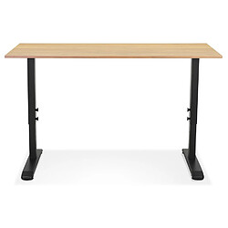 Acheter Alterego Bureau réglable en hauteur 'OSMOSE' en bois finition naturelle et métal noir - 140x70 cm