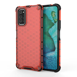 Wewoo Coque Pour Huawei Honor V30 / V30 Pro Shockproof Honeycomb PC + TPU Case Red