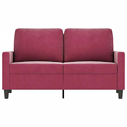 Avis Maison Chic Canapé à 2 places,Sofa de Salon,Canapé droit Rouge bordeaux 120 cm Velours -GKD797177