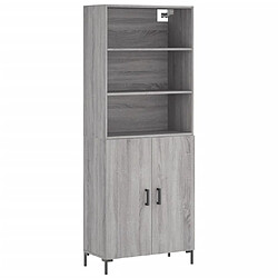 vidaXL Buffet haut Sonoma gris 69,5x34x180 cm Bois d'ingénierie