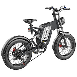 Acheter KELKART Vélo Électrique MX25 1000W 25ah Batterie 20" Gros Pneus Shimano 7 Vitesses - Noir