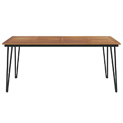 Avis Maison Chic Table de jardin | Table d'extérieur avec pieds épingle à cheveux 180x90x75 acacia -GKD53813