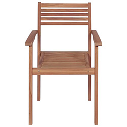 Acheter vidaXL Chaises de jardin lot de 2 et coussins taupe Bois teck massif