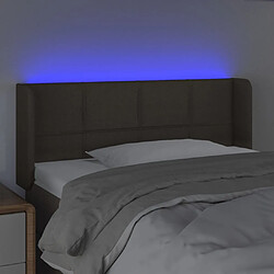 Avis Maison Chic Tête de lit moderne à LED lumineuse pour chambre - Décoration de lit Taupe 83x16x78/88 cm Tissu -MN70082