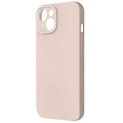 Avizar Coque Silicone pour iPhone 15 Caméra Protégée Soft Touch Série Sweet Rose Pâle