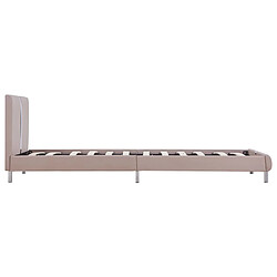 Avis vidaXL Cadre de lit sans matelas cappuccino similicuir 90x200 cm