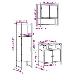 vidaXL Ensemble de meubles de salle de bain 3 pcs chêne sonoma pas cher