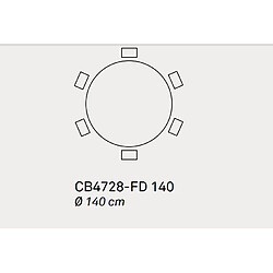 Avis Inside 75 Table repas rond 6 couverts MIKADO base bois noir plateau verre trempé