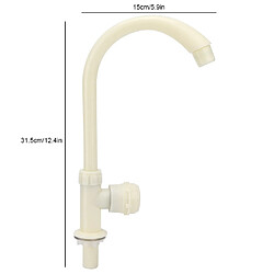 ComfortXL Robinet en plastique g1/2in pour évier de cuisine, robinet d'eau froide rotatif