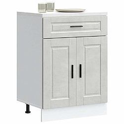 vidaXL Armoire de cuisine Porto gris béton bois d'ingénierie