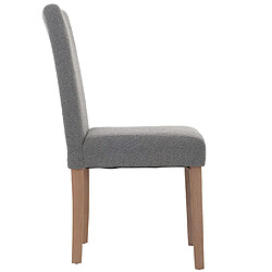 Acheter Decoshop26 Lot de 6 chaises de salle à manger dossier haut en tissu bouclé gris pieds en bois clairs 04_0007634