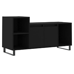 vidaXL Meuble TV Noir 100x35x55 cm Bois d'ingénierie