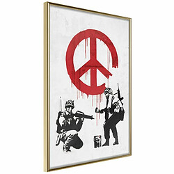 Paris Prix Affiche Murale Encadrée Banksy CND Soldiers II 20 x 30 cm Or