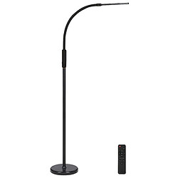 Beliani Lampadaire LED à pince avec télécommande noir APUS