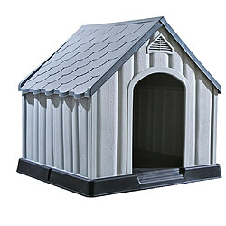 vidaXL Niche pour chiens Gris 92x87x91 cm Plastique