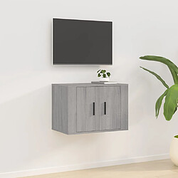 vidaXL Meuble TV mural Sonoma gris 57x34,5x40 cm