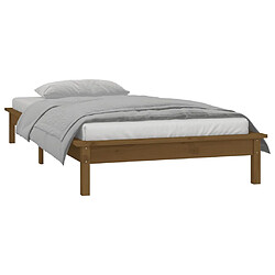 Acheter vidaXL Cadre de lit à LED sans matelas 90x200 cm bois massif