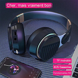 Avis Casques Bluetooth sans fil casque stéréo écouteurs de jeu pliables micro carte de Support suppression du bruit