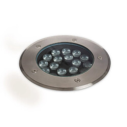 Acheter Ledkia Spot LED Extérieur 18W Solid Encastré au Sol Inox Blanc chaud 3000K