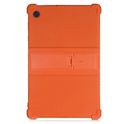 Coque en silicone airbags aux quatre coins, anti-rayures avec béquille pliable orange pour votre Samsung Galaxy Tab A8 10.5 (2021)