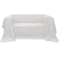 vidaXL Housse de canapé Micro-suède Crème 140x210 cm