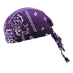 Acheter Durag Skull Cap Chute De Cheveux Foulard Musulman Bandana Turban Violet