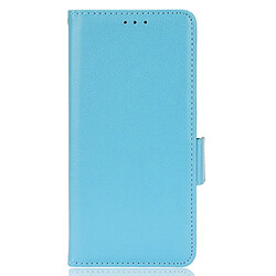 Etui en PU texture litchi, anti-rayures avec support bleu clair pour votre Samsung Galaxy A32 4G (EU Version)