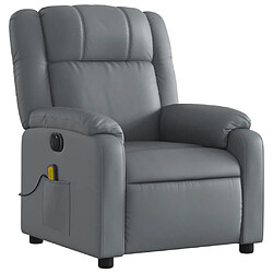 Avis vidaXL Fauteuil de massage inclinable électrique gris similicuir