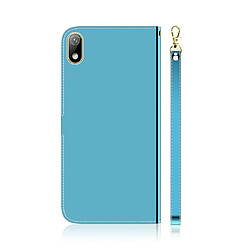 Avis Wewoo Housse Coque Pour Huawei Y5 2019 / Honor 8s Imité miroir Surface horizontale Flip étui en cuir avec support et fentes cartes et portefeuille et lanière bleu