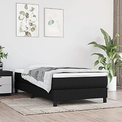 Maison Chic Lit Adulte - Lit simple Lit à sommier tapissier avec matelas moelleux - Meuble de Chambre - Noir 90x190 cm Tissu -MN24076